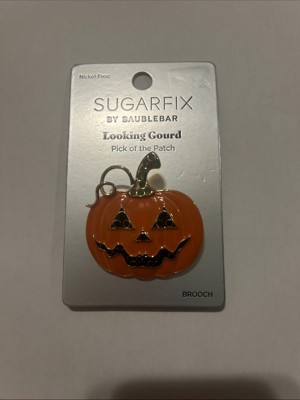 Sugarfix by BaubleBar Fun Pumpkin Brooch.